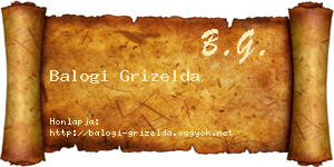 Balogi Grizelda névjegykártya